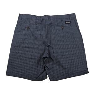 Essex Shorts chino micro geometric stretch fit golf preppy fun pattern 36 Mens